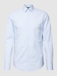 Slim Fit Business-Hemd mit Streifenmuster von Jake*s Blau / Türkis - 35