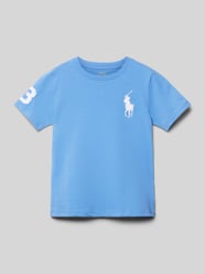 T-Shirt mit Logo-Stitching von Polo Ralph Lauren Kids Blau - 9