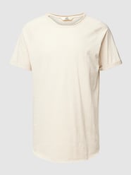 T-Shirt mit geripptem Rundhalsausschnitt Modell 'KAS' von Redefined Rebel Beige - 38