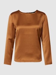 Shirt met lange mouwen en glanzende look, model 'CHIC' van Weekend Max Mara Bruin - 21