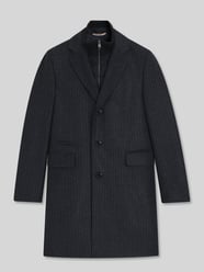 Slim fit lange jas met wol, model 'H-HYDE-J-BIB-PAD-254' van BOSS - 10