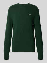 sweter klasyka o kroju regular fit z czystej wełny od Lacoste - 32