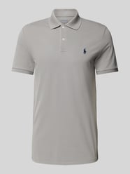 Tailored Fit Poloshirt mit Logo-Stitching von Polo Ralph Lauren Grau - 10