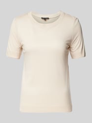 T-Shirt mit Rundhalsausschnitt von comma Beige - 3