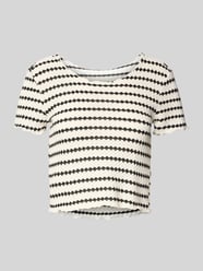 Slim Fit T-Shirt mit Allover-Muster Modell 'LEVA' von Only - 17
