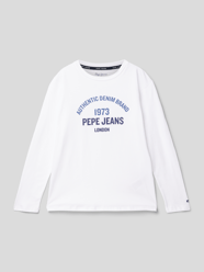 Longsleeve mit Label-Print Modell 'TIMOTHY' von Pepe Jeans Weiß - 14