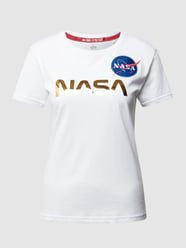 T-Shirt mit NASA-Print von Alpha Industries Weiß - 11