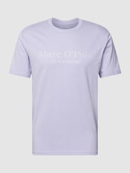T-shirt met labelprint van Marc O'Polo Paars - 36