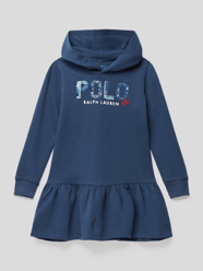 Kleid mit Kapuze Modell 'HOODDRESS' von Polo Ralph Lauren Kids Blau / Türkis - 7