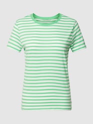 T-Shirt mit Allover-Streifenmuster Modell 'modern stripe' von Tom Tailor Denim Grün - 3