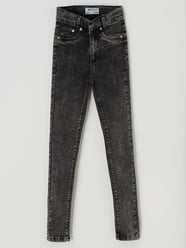 Slim fit high waist jeans met stretch van Blue Effect Zwart - 38