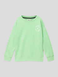 Sweatshirt met labelprint van Garcia Groen - 40