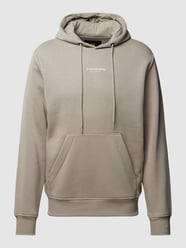 Hoodie met kangoeroezak en labelprint van G-Star Raw Beige - 14