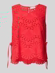 Regular Fit Blusentop mit Lochstickerei von Oui - 19