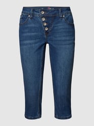 Capribroek met labeldetails van Buena Vista Blauw / turquoise - 25