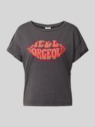 T-Shirt mit Label-Print Modell 'BOHDI' von Noisy May - 22