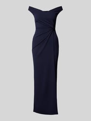 Abendkleid mit Raffungen Modell 'Octy' von SISTAGLAM Blau - 42