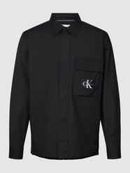 Freizeithemd mit Strukturmuster Modell 'RIPSTOP' von Calvin Klein Jeans Schwarz - 34