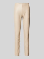 Skinny Fit Hose in Leder-Optik von Raffaello Rossi Beige - 35