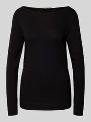 Longsleeve mit U-Boot-Ausschnitt von Zero Schwarz - 3