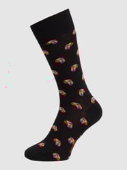 Socken mit Allover-Muster von HOM Schwarz - 46