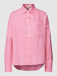 Overhemdblouse van puur linnen met borstzak van Christian Berg Woman Roze - 23