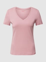 T-Shirt mit V-Ausschnitt von Montego Rosa - 27