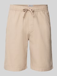 Bermudas mit elastischem Bund Modell 'WYATT' von JAKE*S STUDIO MEN Beige - 20