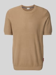 T-Shirt mit gerippten Abschlüssen Modell 'Simoro' von JOOP! Jeans Beige - 4
