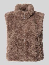 Regular Fit Weste aus Kunstfell mit Stehkragen von monari Beige - 22