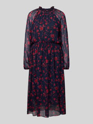 Midikleid mit Rüschenkragen und Raglanärmeln von Christian Berg Woman Selection - 22