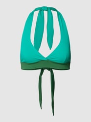 Bikini-Oberteil in Two-Tone-Machart von Mymarini Grün - 8