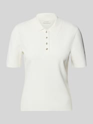 T-shirt z mieszanki wiskozy z kołnierzykiem polo model 'ELBETH' od Ted Baker - 3