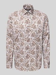 Modern fit vrijetijdsoverhemd met kentkraag van ETERNA Beige - 40