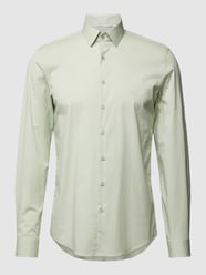 Slim fit zakelijk overhemd met kentkraag, model 'Bari' van CK Calvin Klein Groen - 23