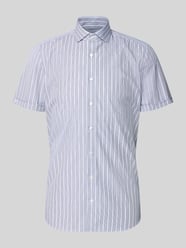 slim fit zakelijk hemd met blokstrepen en kentkraag van OLYMP Level 5 - 4