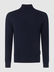 Rollkragenpullover mit Raglanärmeln von Marc O'Polo Blau - 16