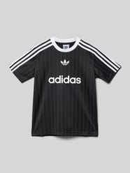 T-Shirt mit Label-Print von adidas Originals Schwarz - 8