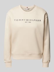 Sweatshirt mit Label-Print von Tommy Hilfiger Beige - 12