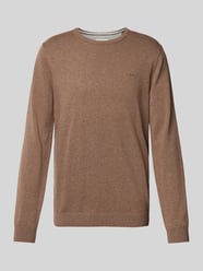 Gebreide pullover met ribboorden van s.Oliver RED LABEL Bruin - 5