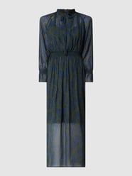 Maxi-jurk van chiffon met trompetmouwen  van Gant Groen - 23