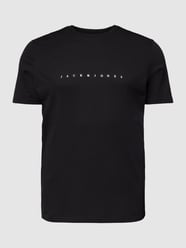 T-shirt PLUS SIZE z nadrukiem z logo model ‘ESTAR’ od Jack & Jones Plus Czarny - 11