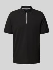 Koszulka polo o kroju regular fit z zamkiem błyskawicznym od bugatti - 30