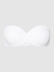 Top bikini z naszywką z logo model ‘PADDED BANDEAU’ od Guess Biały - 1