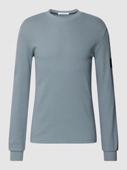 Shirt met lange mouwen en labeldetail van Calvin Klein Jeans Grijs / zwart - 35