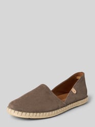 Espadryle ze skóry z naszywką z logo model 'CARMEN' od Verbenas - 8