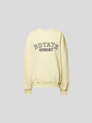 Sweatshirt mit Label-Stitching von ROTATE BIRGER CHRISTENSEN Gelb - 6