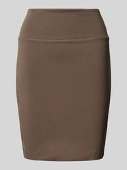 Knielange rok met elastische band, model 'PENNY' van Kaffe Bruin - 43