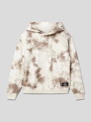 Hoodie in batiklook van Calvin Klein Jeans Wit - 42