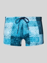 Badehose mit Allover-Muster Modell 'PIERCE' von HOM Blau - 44